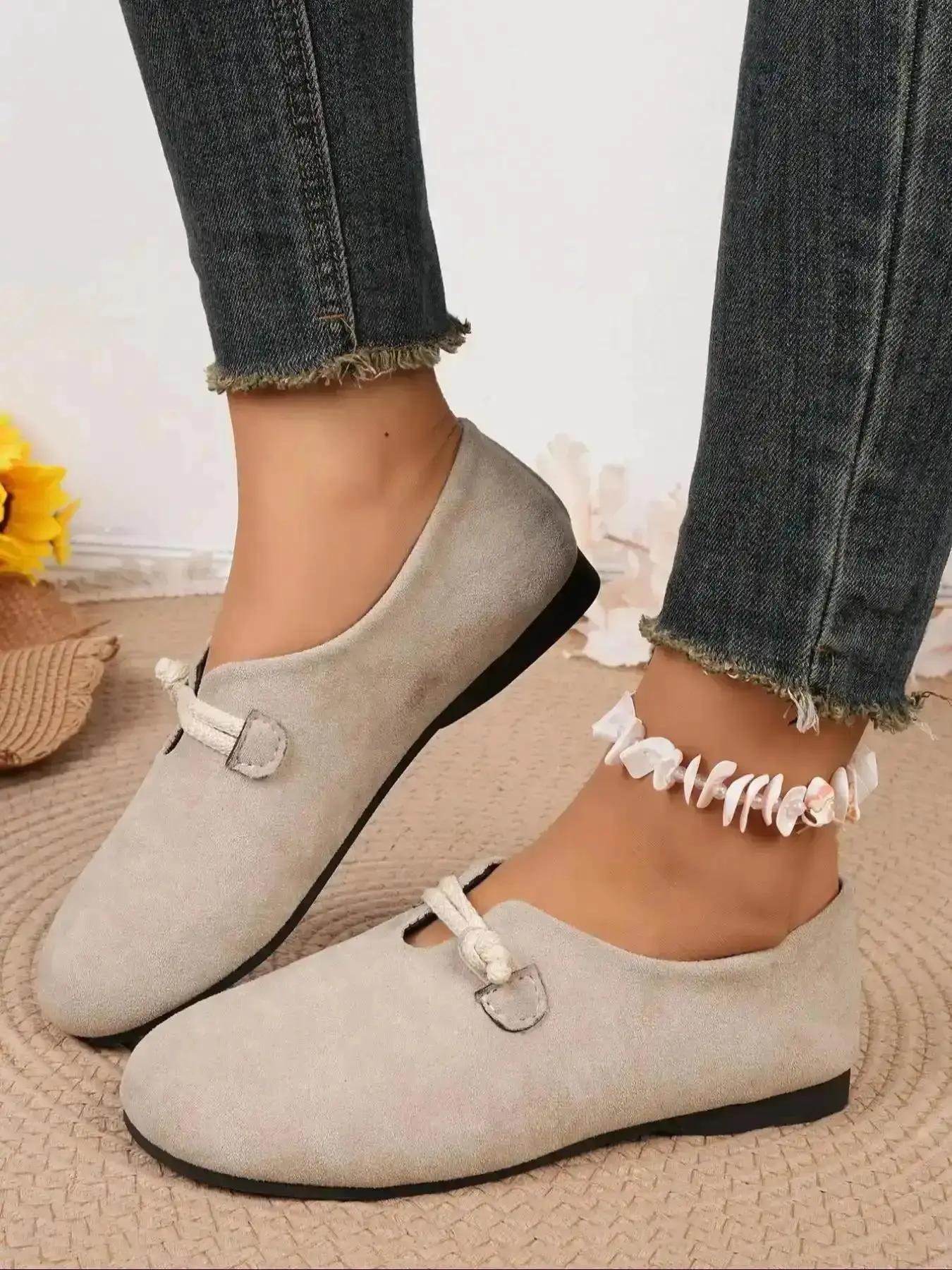 2026 New Model Women's Solid Color Ballet Flats Pumps Comfortable Breathable Casual Shoes Walking Lightweight Easy Wear Ladies Girls Footwear daily style work versatile polished busy day effortless Seasonal Long