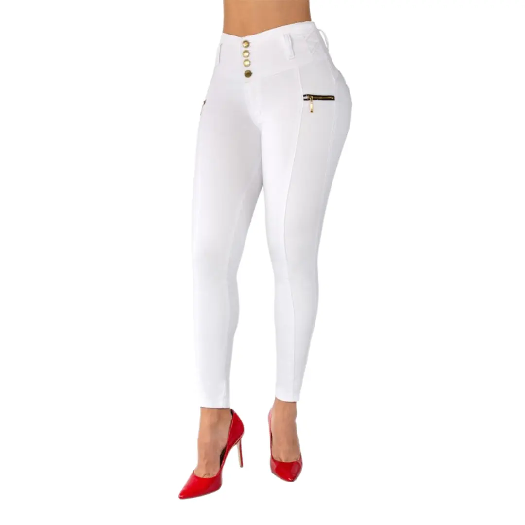Women's High-Waist Push Up Skinny Jeans - Slim, Active, Modern Butt-Lifting Heart Stitching Comfortable Stretch Denim
