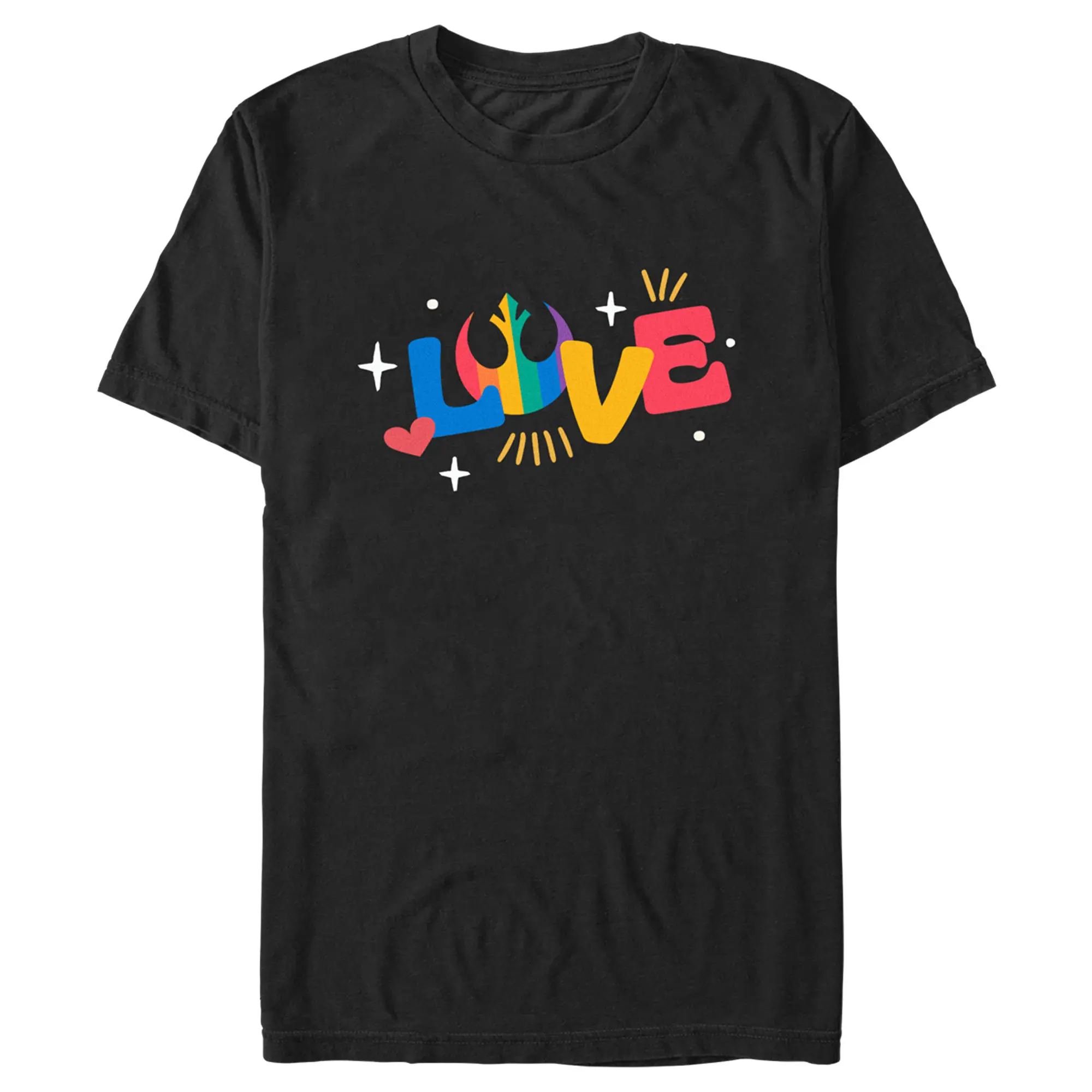 Adult Star Wars Pride Rainbow Love Rebel Alliance T-Shirt