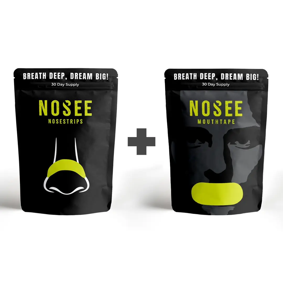 Nose Strips + Mouth Tape Bundle | 30 Day Supply | Deep Sleep, Anti-Snoring, Comfortable Fit, Skin-Safe, Sweatproof, All-Night Hold, for Sleep, Sports & Recovery