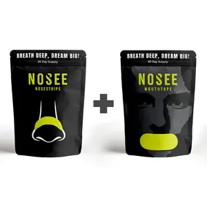 Nose Strips + Mouth Tape Bundle | 30 Day Supply | Deep Sleep, Anti-Snoring, Comfortable Fit, Skin-Safe, Sweatproof, All-Night Hold, for Sleep, Sports & Recovery