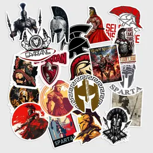 Sticker Pack 20 pcs Spartan Warrior Stickers, Ancient Helmet Vinyl Decals