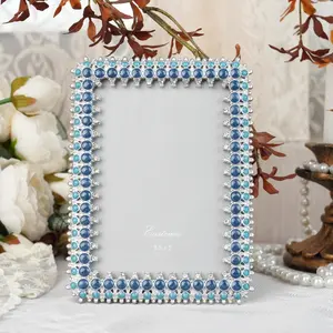 Metal Crystal Picture Frame – Round, Oval, or Rectangle