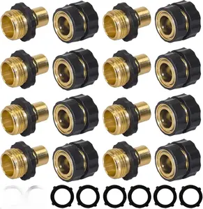 Garden Hose Quick Connect, 3/4 Inch Male and Female Garden Hose Fitting Quick Connector (8 Sets)