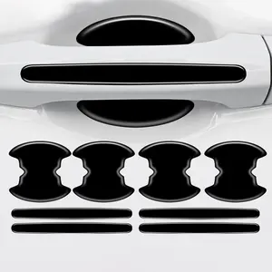 8Pcs Car Door Handle Bowl Scratch Anti-scratch Protective Car Stickers Car Handle Anti-collision Protection Strip Exterior Parts Sticker Decals
