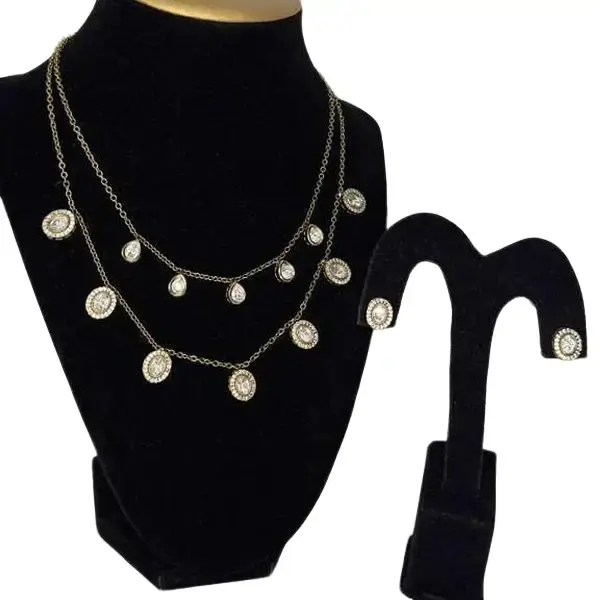 Women's Uncut Kundan 2-Layer Necklace, Traditional Ethnic Statement Costume Jewelry, Female Party Wear Accessory