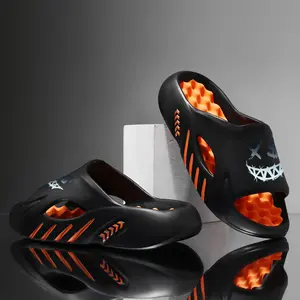 Men's Slippers Stylish Colorblock Design Soft EVA Anti-Slip Sole Comfy Indoor Slides Walking Shoes Boy Flipflop Footwear  Parent Black comfortablebras slides for men Casual Style