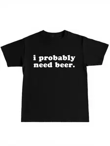 Beer Lover Gift Graphic Tee, Casual Fitted Long Sleeve Shirt, Perfect Beer Brewing Gifts for Enthusiasts, Unique Craft Beer Apparel
