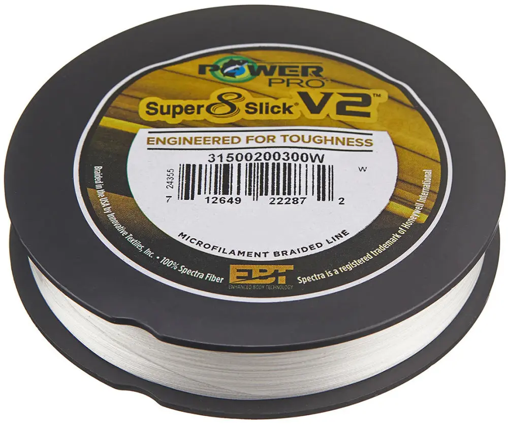 Power Pro Super8Slick V2 White Braided Line Standard Spools - 150 Yards