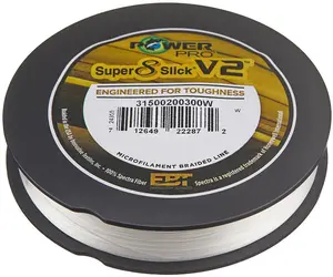 Power Pro Super8Slick V2 White Braided Line Standard Spools - 150 Yards