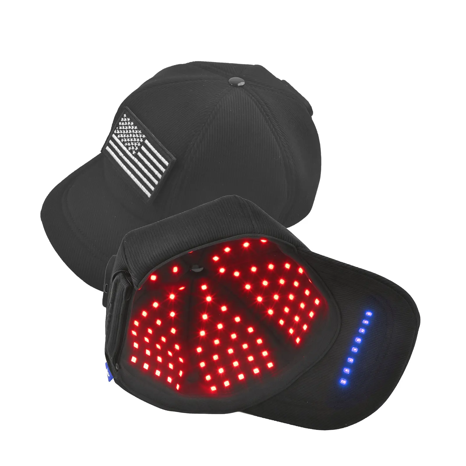 LED red light hair care cap, red and blue light beauty cap for scalp care, home beauty treatment