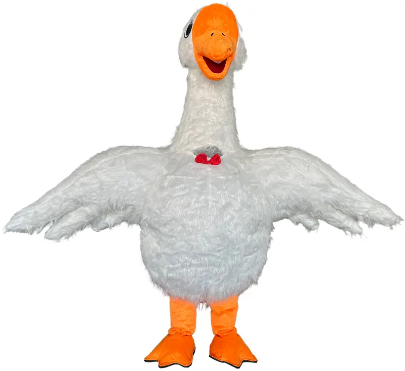 Adult Inflatable Goose Costume - Quick-Inflate Plush Furry Jumpsuit, Single Unit, for Halloween & Birthday Cosplay (Festive & Party Accessory), Animal