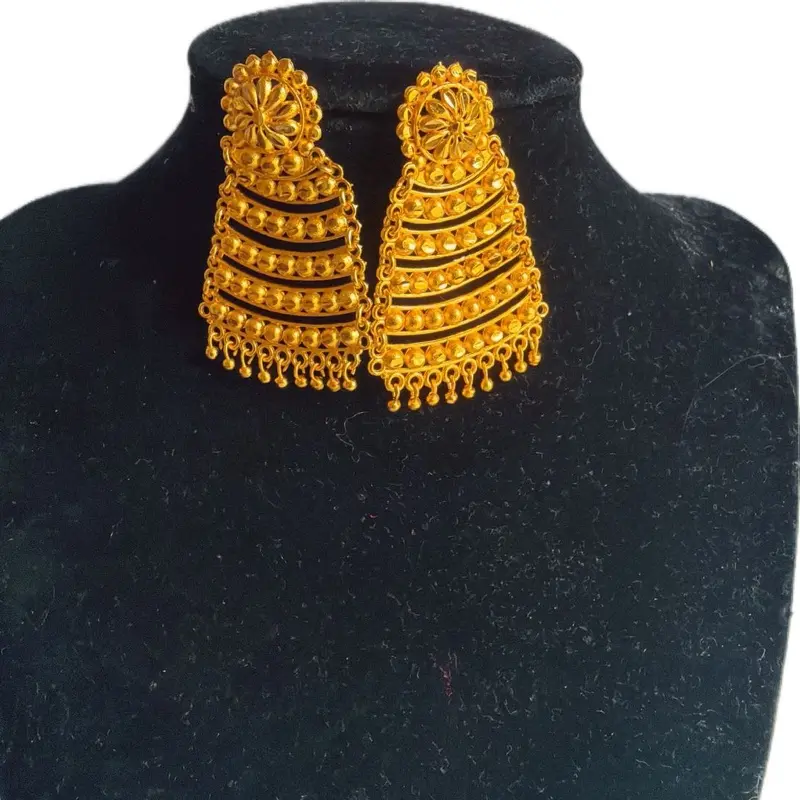 Women's Gold-Tone Elegant Jhumka Earrings, Fashion Costume Jewelry Accessories for Women, Earrings For Women