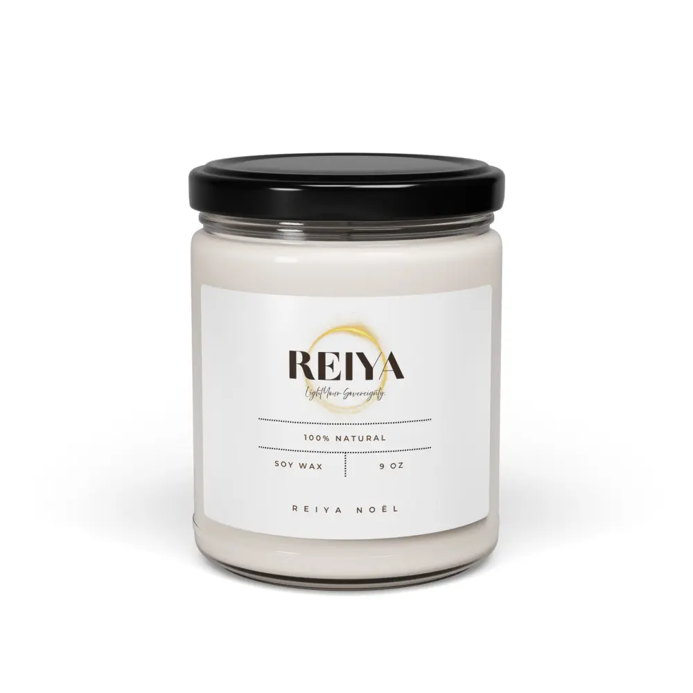 Reiya Noel Candle - 100% Natural Soy Wax 9 oz - Warm Cinnamon & Creamy Vanilla Scent - Ideal for Home & Cherished Moments