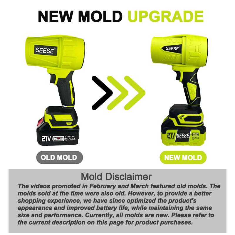 SEESE Turbo Jet Blower,Leaf Blower, Violent Turbo Fan, Pure Copper Motor,Car Drying After Wash, Handheld Snow Blower,Cordless Turbo Power Air Duster,Home Improve,Garden Mainte Perfect Christmas & New Year Gift Idea