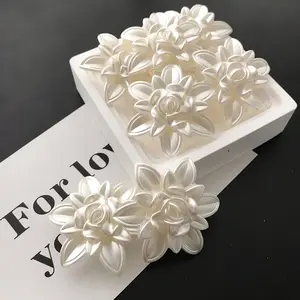 White Three-Dimensional Flower Decoration DIY Handmade Accessories French Elegant Style High-End Versatile Decorative Materials