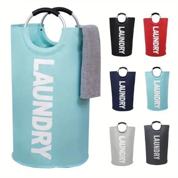 Large Foldable Laundry Basket with Padded Handles Large Foldable Laundry Basket with Padded Handles