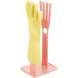 Kitchen Gloves Holder Mitten Dryer Reusable Rubber Glove Clothes Drying Rack Plastic Washing Sink Holder Stand Towel Hanger for Dish Gloves Rags Sponge Food Bag Organizer