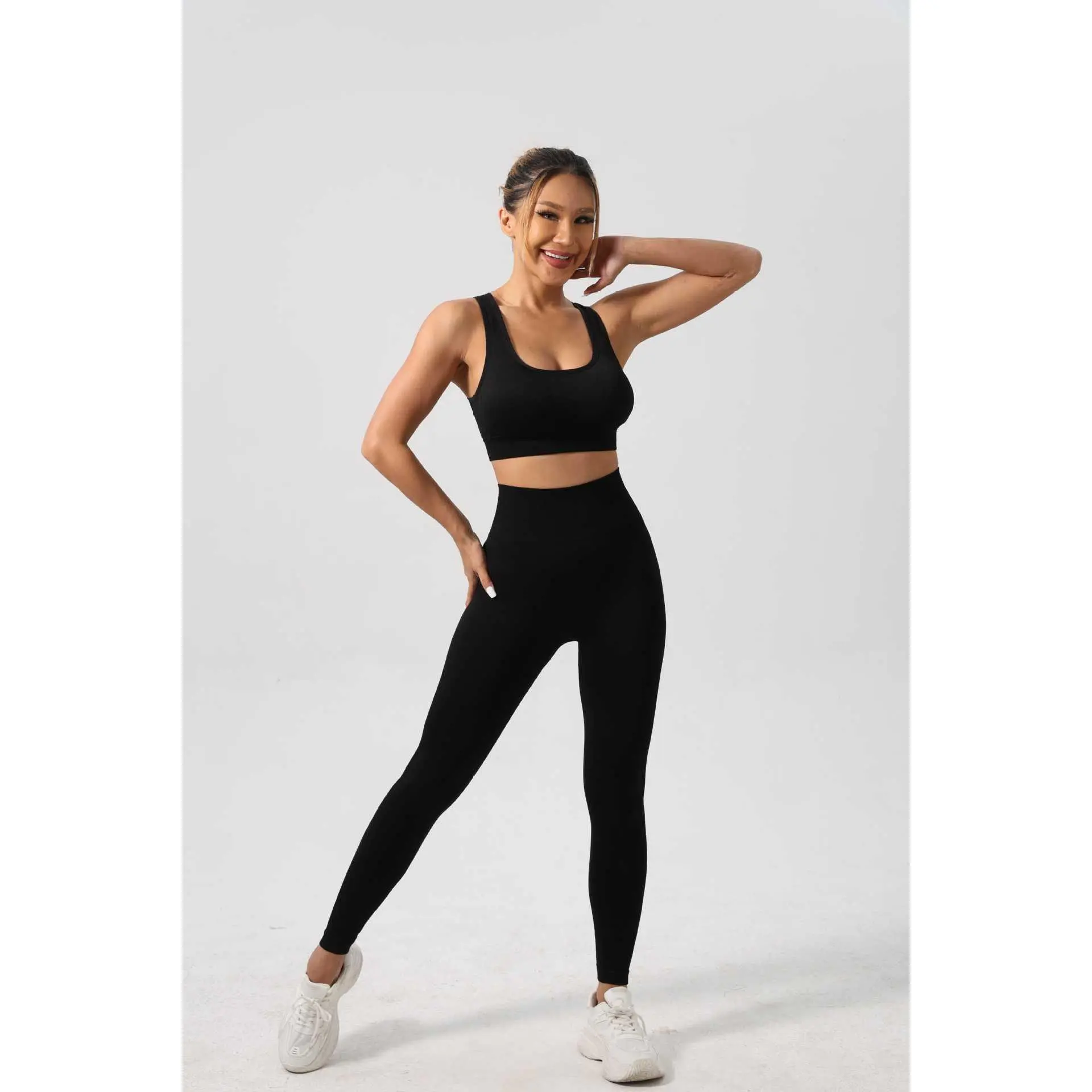 Black long [bra + long pants]