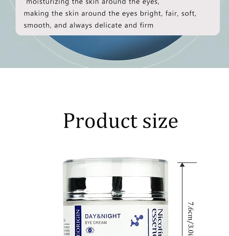 WISEORIGIN Niacinamide Brightening Eye Cream (50ml) Fades dark circles, evens skin tone, hydrates and plumps eye area. Daily eye care, ideal as a gift.