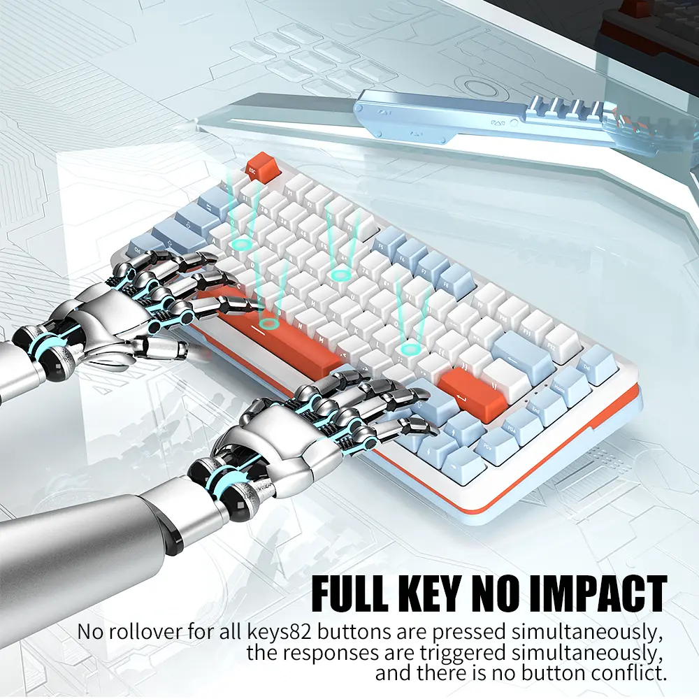 ZIFRIEND S82 82 Keys Gasket Mechanical Keyboard Wired 75% Layout