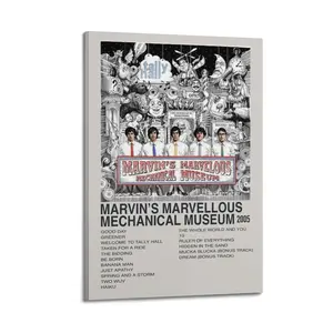 Tally Hall Marvin's Marvelous Mechanical Museum Poster for Bedroom Aesthetic Canvas Wall Art Living Room Posters Painting Picture Print Modern Family Decor Artist Bathroom Poster