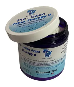 Pre-Swim Aqua Therapy Chlorine Neutralizing Body Lotion, Protects Skin From Chlorine and Salt Water (Coconut Surf Water Resistant) Body Care Silicone Cream Moisturize Comfort Skin Repair Skincare