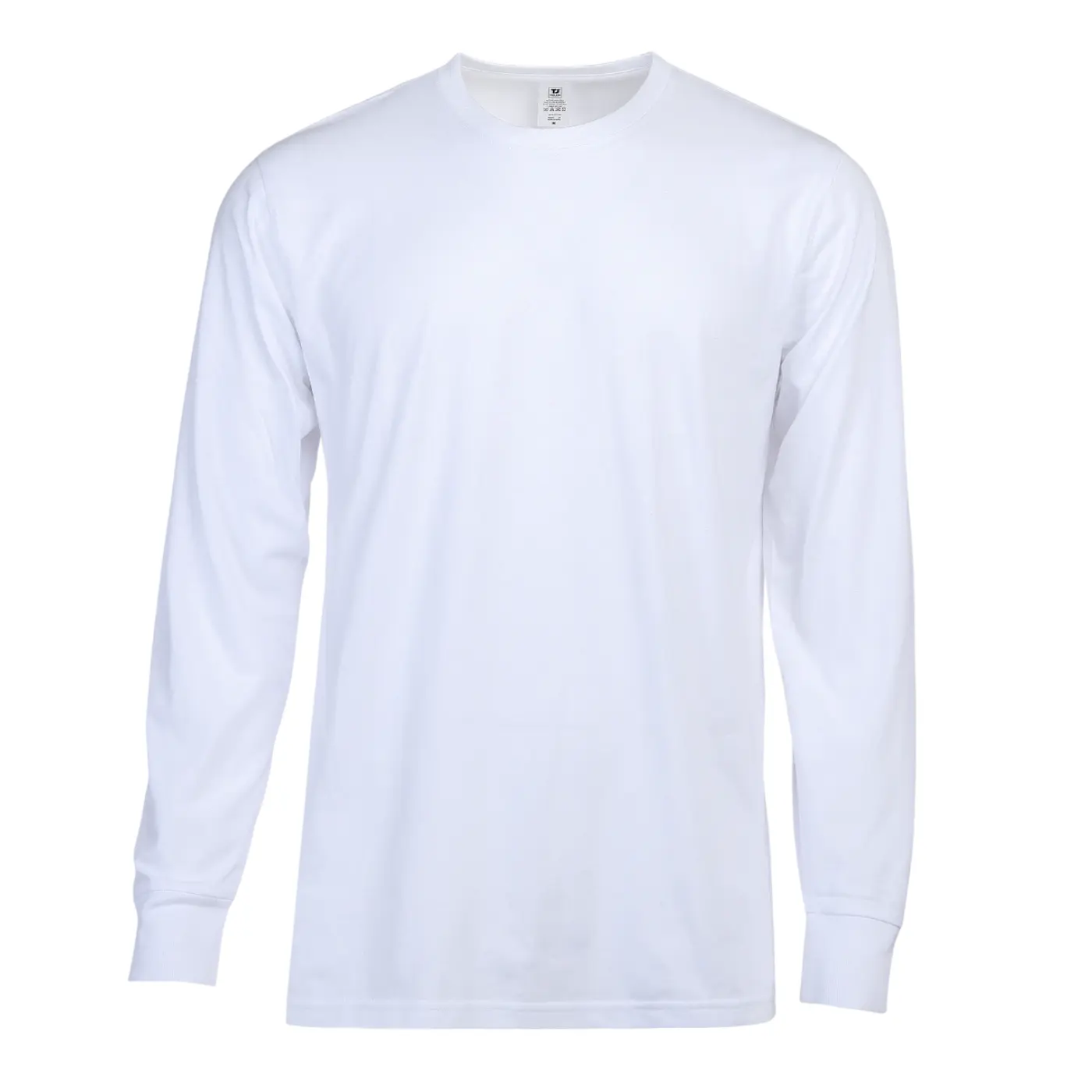 Men's Cotton T-Shirt Long Sleeve with Ribbed Cuff Crew Neck Tee Layer Regular Big & Tall S-3XL Workout Breathable Casual Top Menswear Streetwear Basic