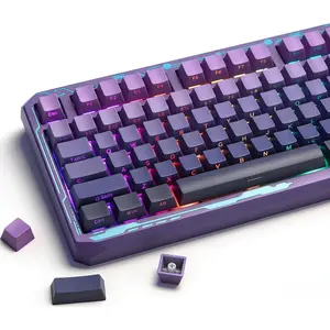 Double Shot PBT Keycaps Set 135 , Custom Keyboard Keycaps, OEM Profile Side Printed Shine Through Key Caps for , 75%, 65%, 60% Gaming Mechanical Keyboards, Gradient