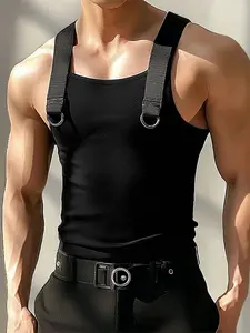 INCERUN Casual Men Tank Tops Summer Tank Sleevelesss Patchwork Male Tops Tee Oversize Party Men's Clothing Vests Streetwear