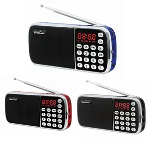 Digital Sunflash Z-135 Rechargeable Mini AM/FM Radio +Wireless Bluetooth +USB/SD/AUX Audio Compact Speaker