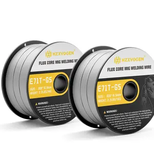 HZXVOGEN Flux Core Welding Wire .030 & .035, E71T-GS Low Splatter 2-Pound Spool Gasless Mild Carbon Steel MIG Welding Wire(2 Pack)