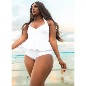 Take Your Time Peplum Halter Swimsuit