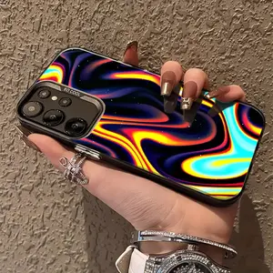 Abstract art fashionable aurora pattern anti-drop IMD process phone case,Compatible with iPhone 17 Pro Max Phone Case 17 Air 16 E 15 Plus 14 13 12 11 X XS XR 7 8 Plus Samsung Galaxy S21 22 23 24 25 ULTRA FE Plus