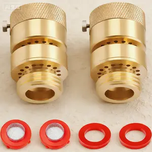 Lead-Free Self-Draining Vacuum Breaker, 2 Pack 1-1/16" Fine Thread Female, Backflow Preventer for Hose Bib and Spigot, Includes Washers and Sealing Tape, Replacement for Garden & Indoor Faucets