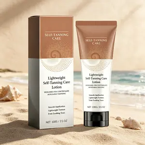 Self-Tanning Care Lotion 100g – Lightweight Buildable Tanner – Smooth Application for Even, Natural Glow – Controlled Tanning for Face & Body – Streak-Free Sunless Tanner – Golden Bronze Finish