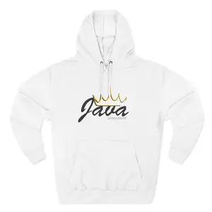 Javaconsciente  Fleece Hoodie, Cozy Sweatshirt for Coffee Lovers, Unisex Pullover, Gift for Birthdays, Warm Winter Wear, Stylish Casual Outfit