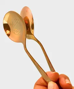 Rose Gold Titanium and Stainless Steel Musical Spoon Set - Joy Vibes!