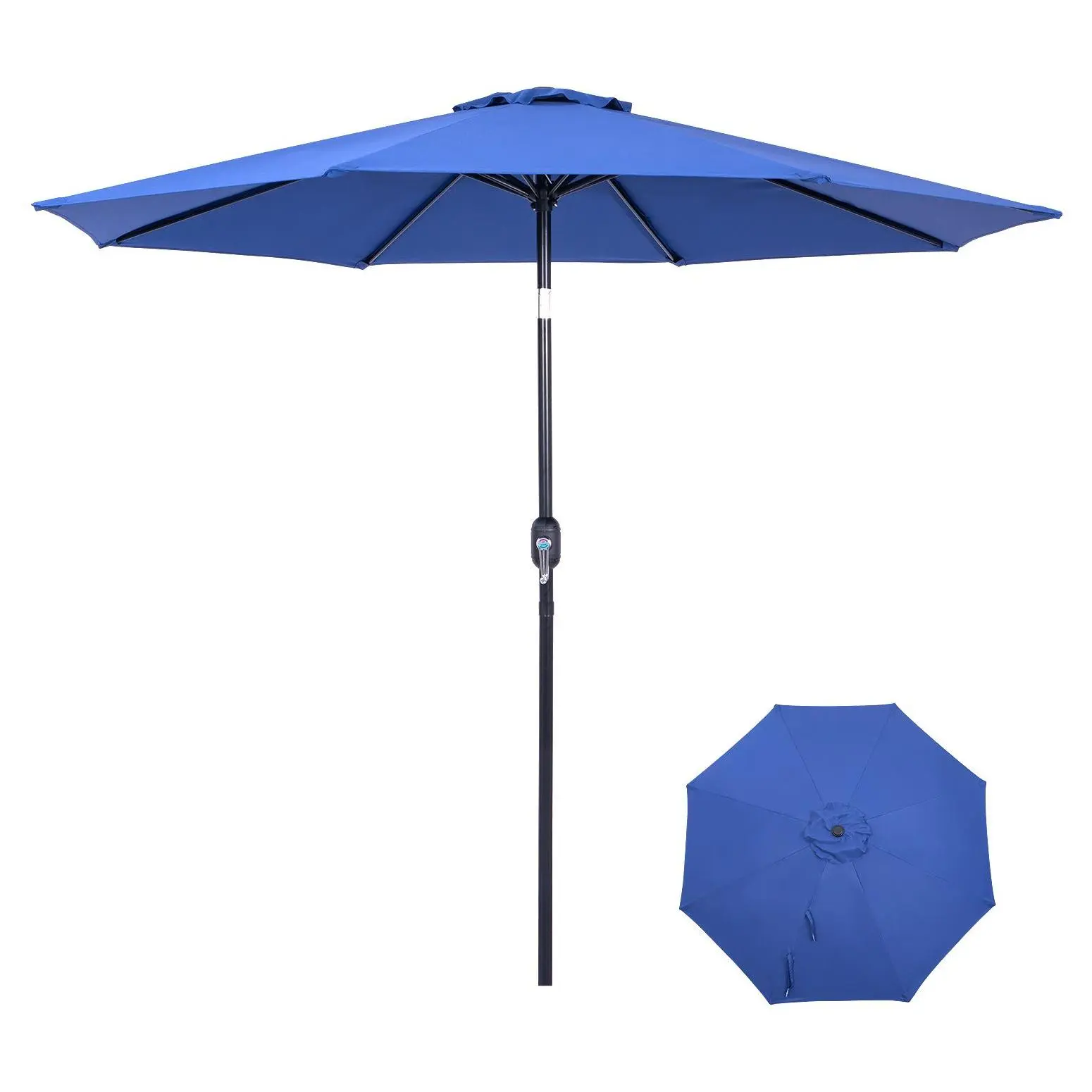 Backyard Expressions 9 Ft Patio Umbrella w/ Crank/Tilt Backyard Expressions 9 Ft Patio Umbrella w/ Crank/Tilt