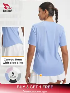 BALEAF Women's Short Sleeve Workout Shirts Breathable Mesh Back Quick Dry UPF 50+ T Shirts Athletic Lightweight Moisture Wicking Sun Protection Casual Tops for Gym Running Hiking Travel Outdoor Daily Multi Purpose Female