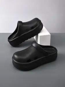 Women's Fashionable Solid Color Clogs, Casual Comfortable Breathable Non-slip Clogs, Outdoor Sports Sandals for Beach Vacation Footwear