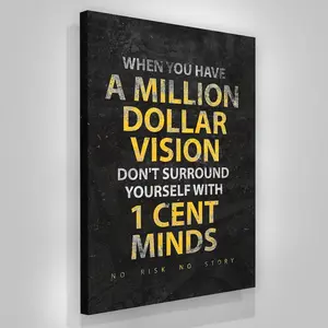 Poster Success Mindset Motivational Wall Art For Office Decor, Hustle And Entrepreneur Poster, Investor Money Quote Art, Vision And Motivation Sign