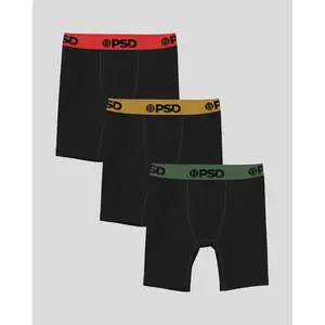 PSD Youth Boys Holidaze Boxer Brief 3 Pack - Soft, Breathable and Stretchy Comfortable Cotton Underwear