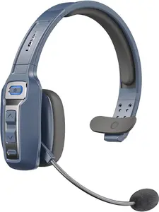 Headset with Microphone, Trucker  Headset with AI Noise Cancelling & Mute Button,  On-Ear Headphones 62 Hrs Working Time, for Trucker  Office Remote Work Zoom Blue