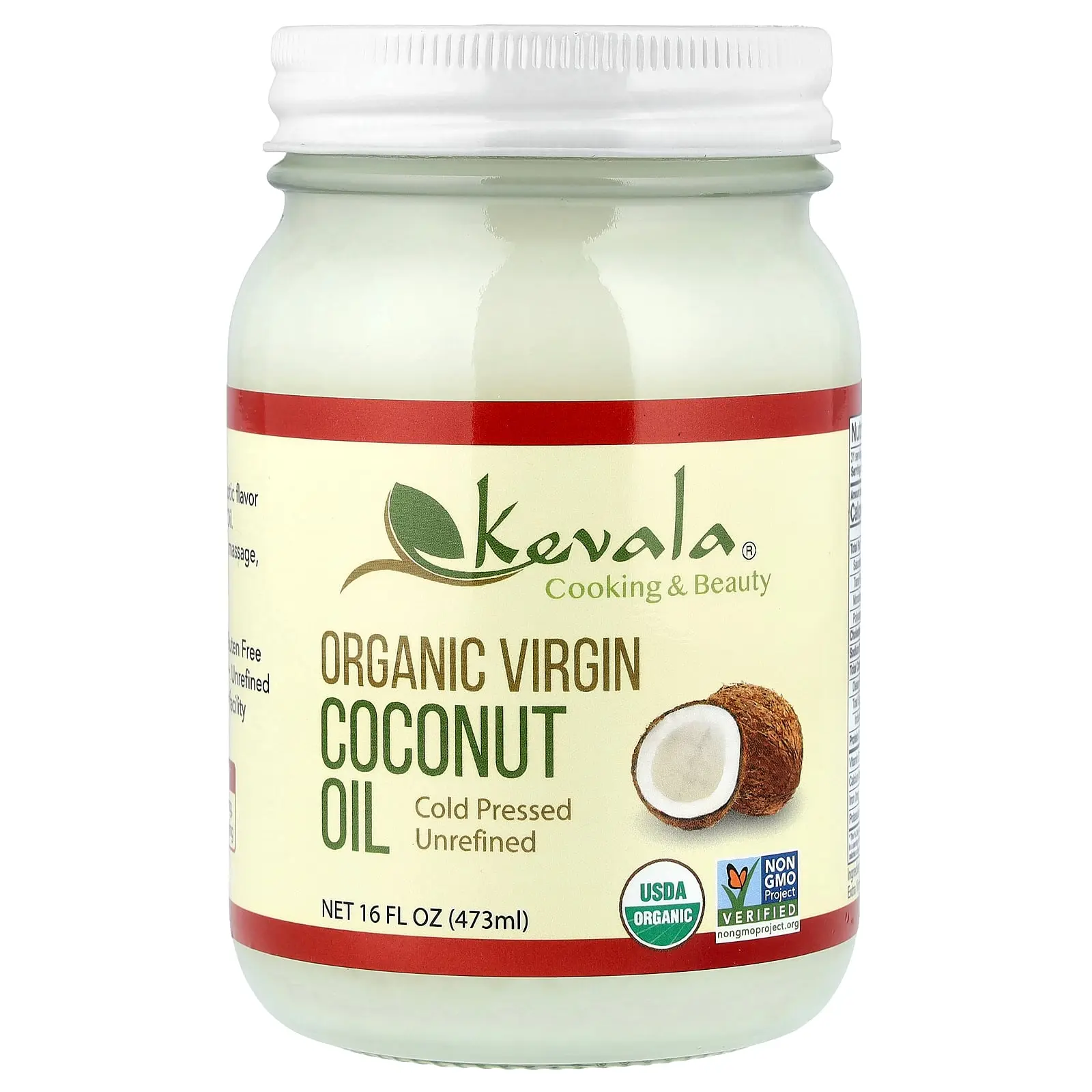 Kevala Organic Virgin Coconut Oil, 16 fl oz (473 ml)