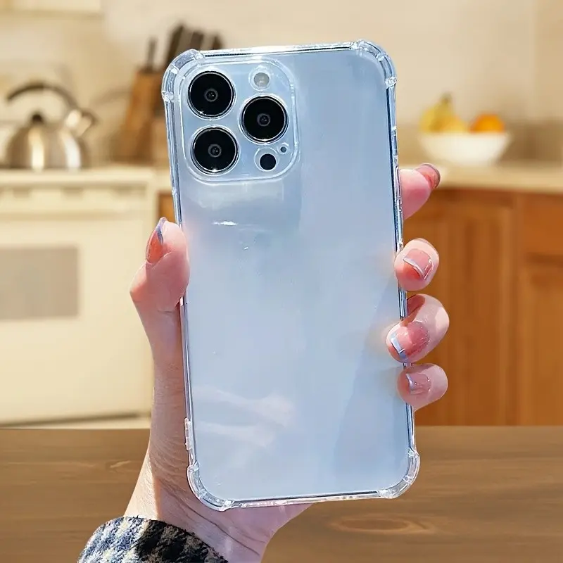 Transparent Tpu Phone Case for iPhone 15 15pro 15promax 15plus, Shockproof Corner Protection, Durable and Lightweight Design