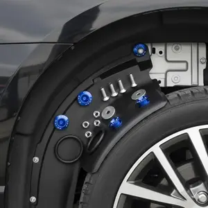 Heavy Duty Quick Release Hood Pins Kit with Locking Washers: Universal Bumper & Trunk Latch System for Cars, Trucks, SUVs. Easy Installation, Enhanced Safety, Automotive Accessories