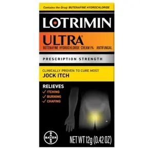 Ultra Antifungal Jock Itch Cream - Powerful Butenafine Hydrochloride Treatment for Jock Itch and Fungal Infections, 0.42 Ounce