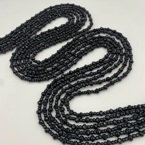 Black Crystal Waist Beads Tie On Waist Beads  Waist Beads 45”-50” waist beads