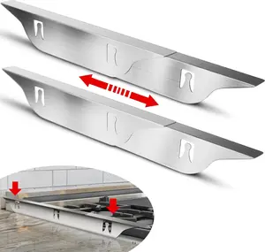 Retractable Length 13.8" to 27.5" Stove Gap Covers - Stainless Steel, Stove Counter Gap Cover, Heat Resistant Stove/Oven Gap Filler, Upgraded 1" Wider Top Suitable for Wider Stove Side Gaps